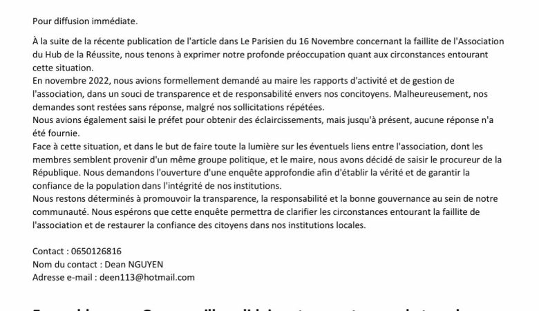 Le Hub de la réussite risque la liquidation judiciaire : la gestion du président en question
